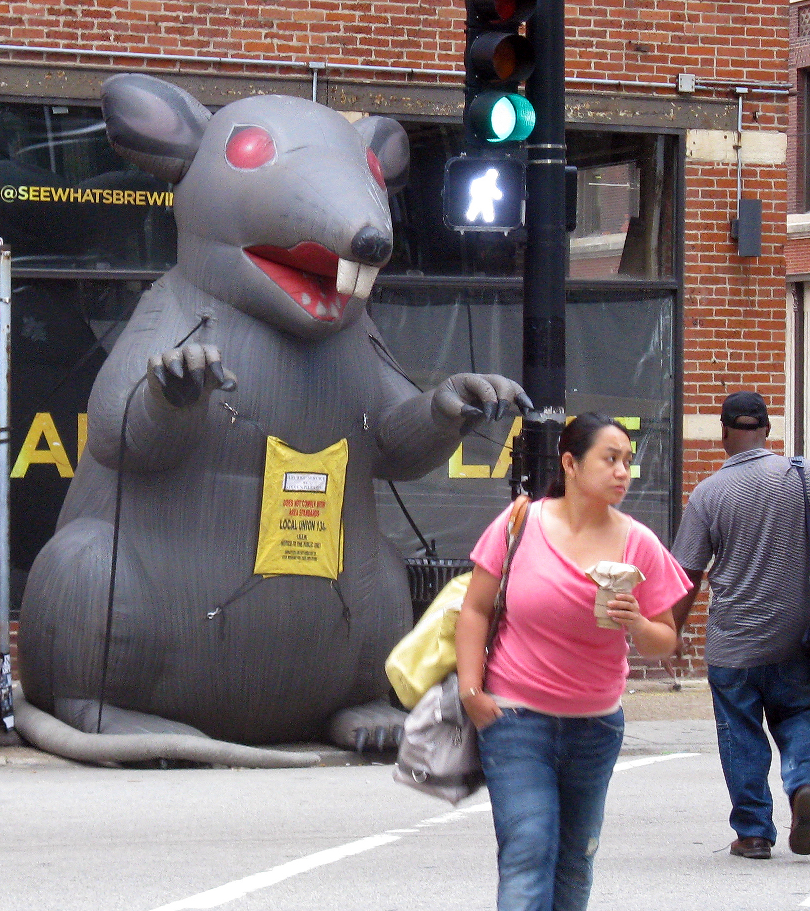 Look out Behind You! (Woman with Giant Rat